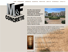Tablet Screenshot of mfconcreteinc.com